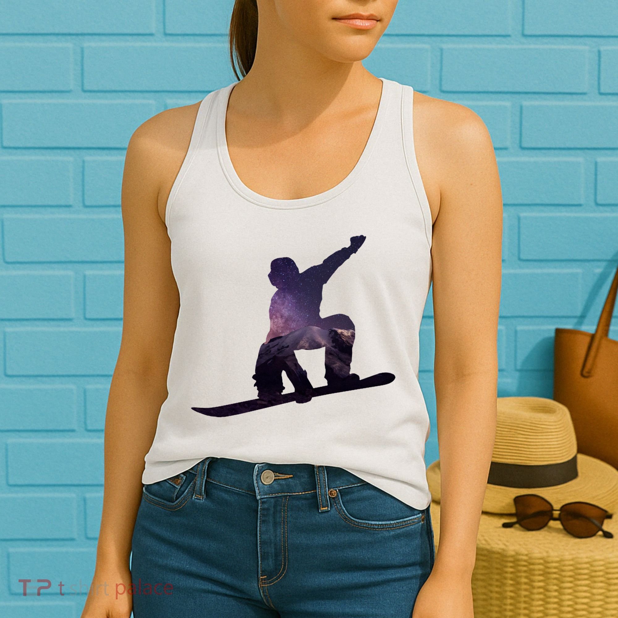 Galaxy Space Ski Boarding Women's Tank Top