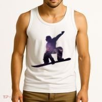 Galaxy Space Ski Boarding Tank Top thumb 3