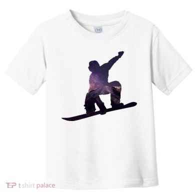 Galaxy Space Ski Boarding Toddler T-Shirt