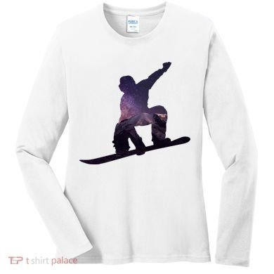 Galaxy Space Ski Boarding Women's Long Sleeve Shirt