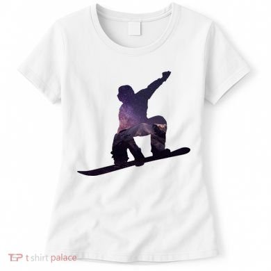 Galaxy Space Ski Boarding Women's T-Shirt