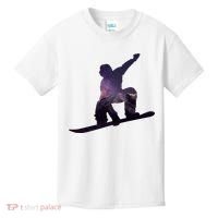 Galaxy Space Ski Boarding Kids T-Shirt thumb 0