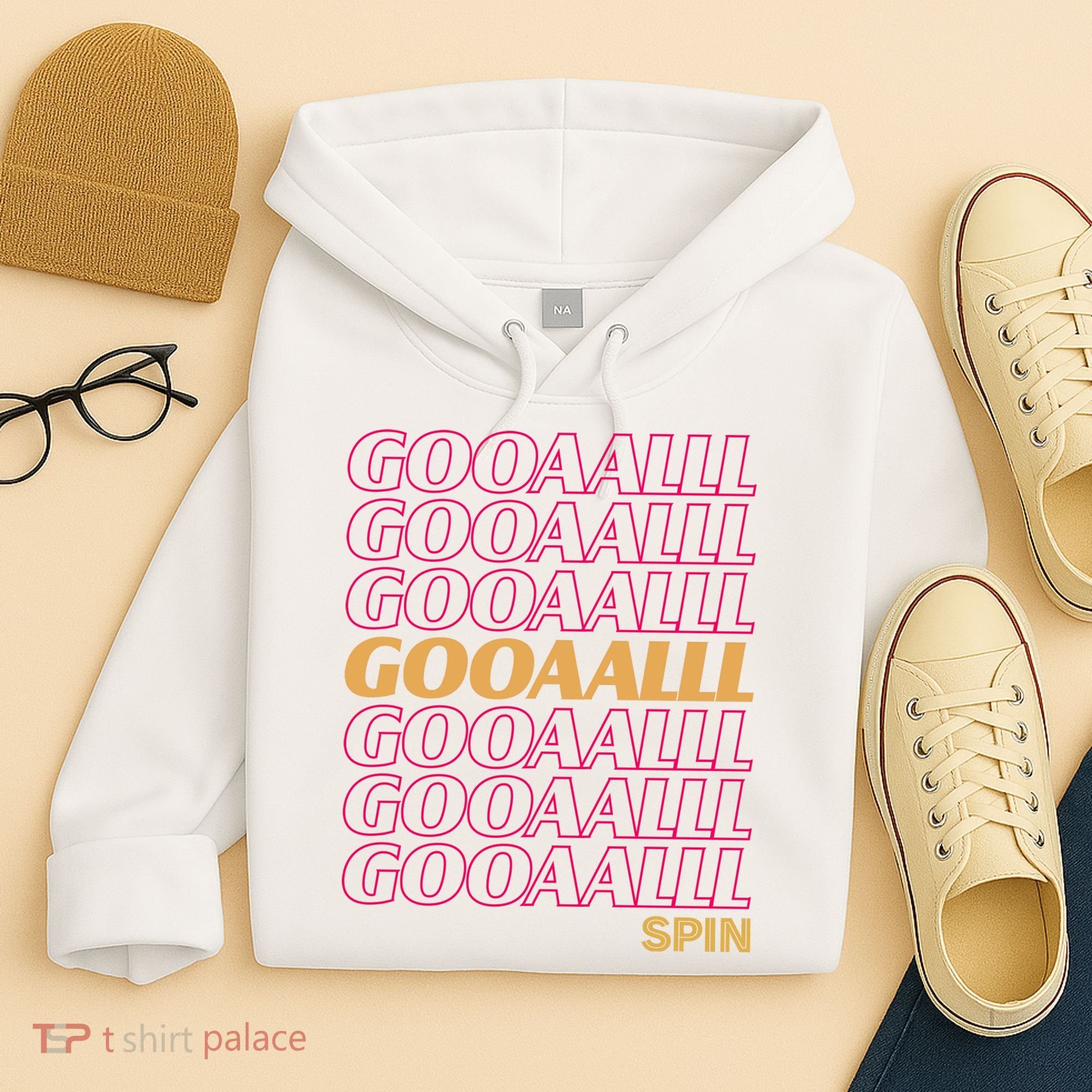 Gooalll Spin Soccer Fan Goal Hoodie