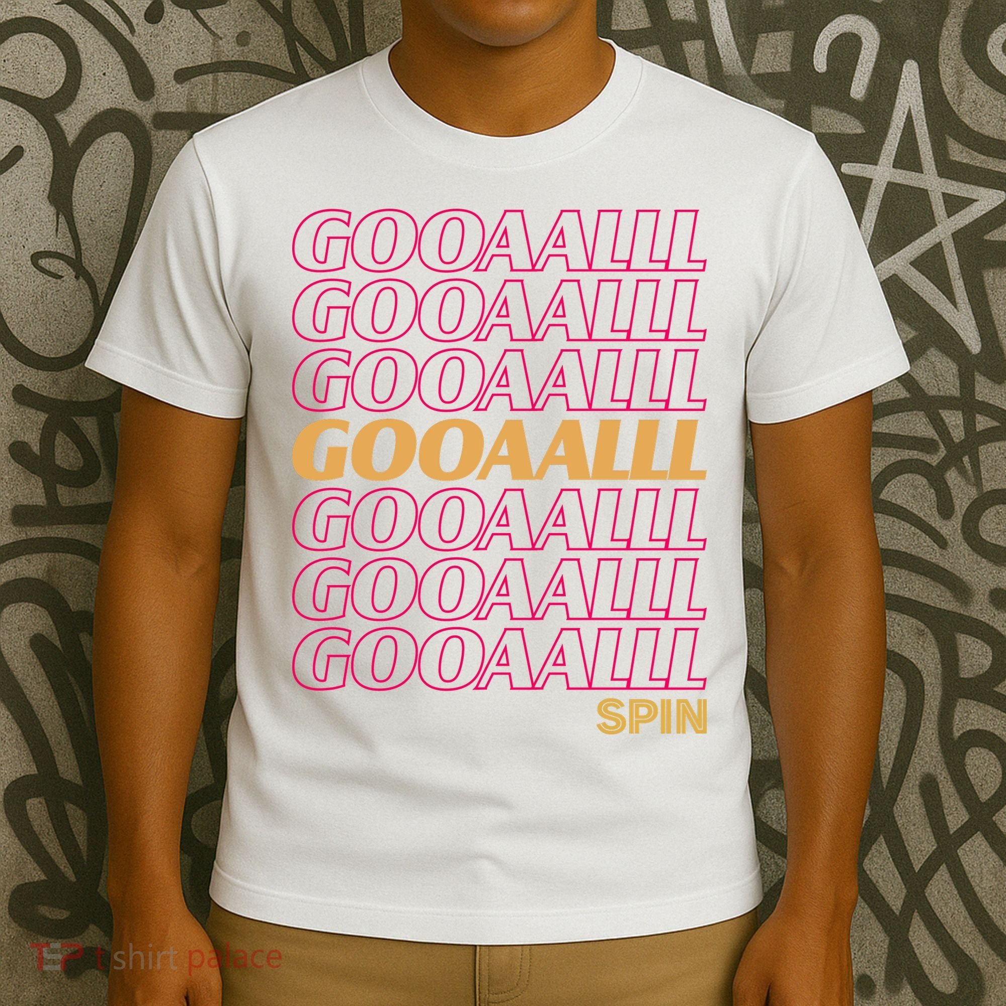 Gooalll Spin Soccer Fan Goal T-Shirt