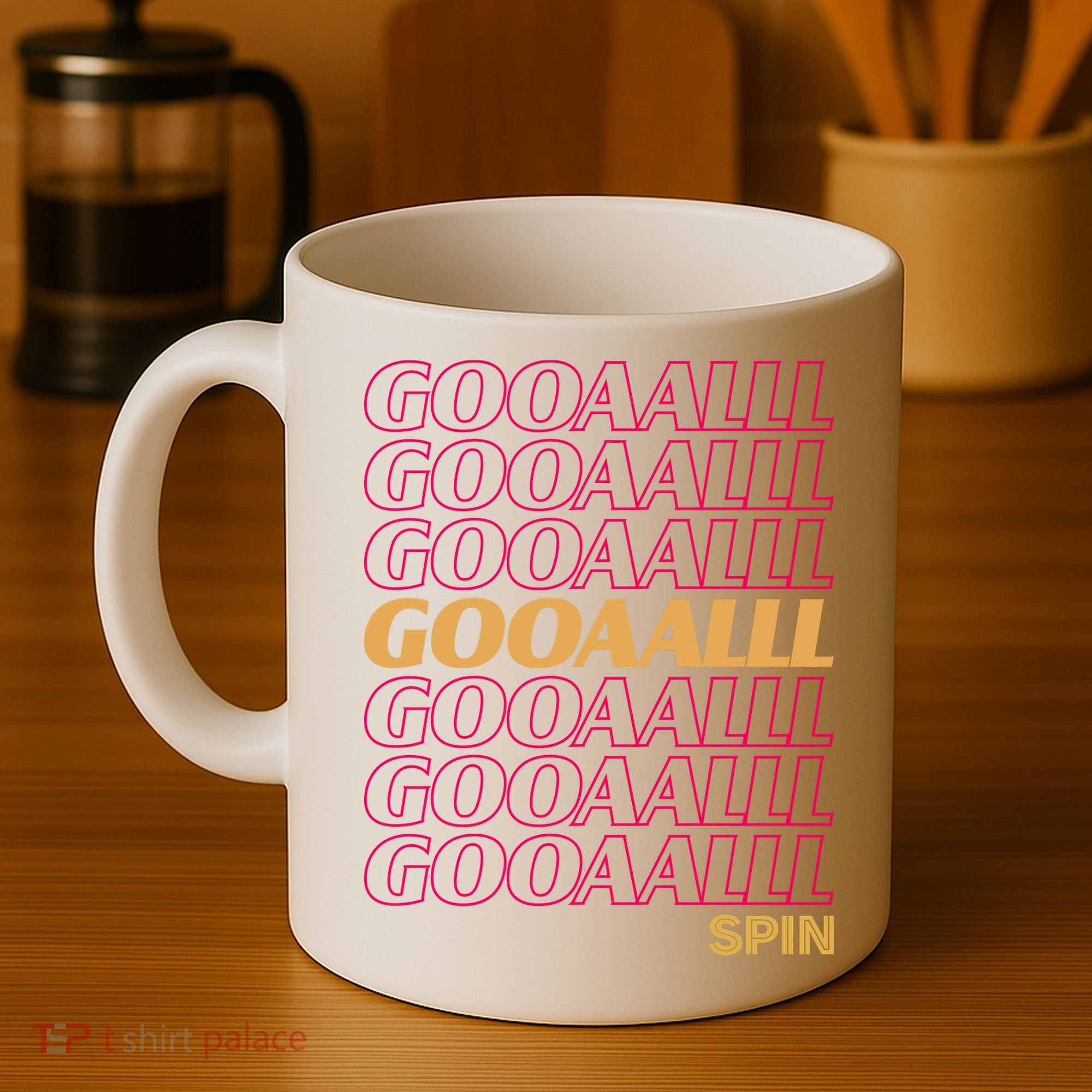 Gooalll Spin Soccer Fan Goal Coffee Mug