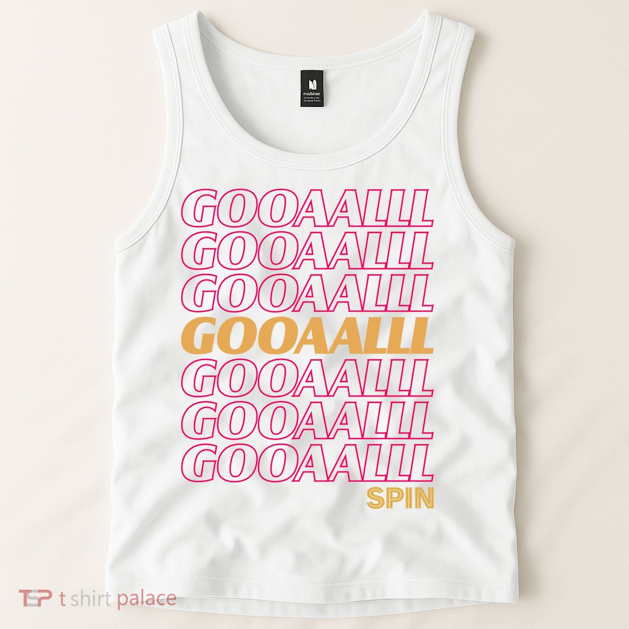 Gooalll Spin Soccer Fan Goal Tank Top