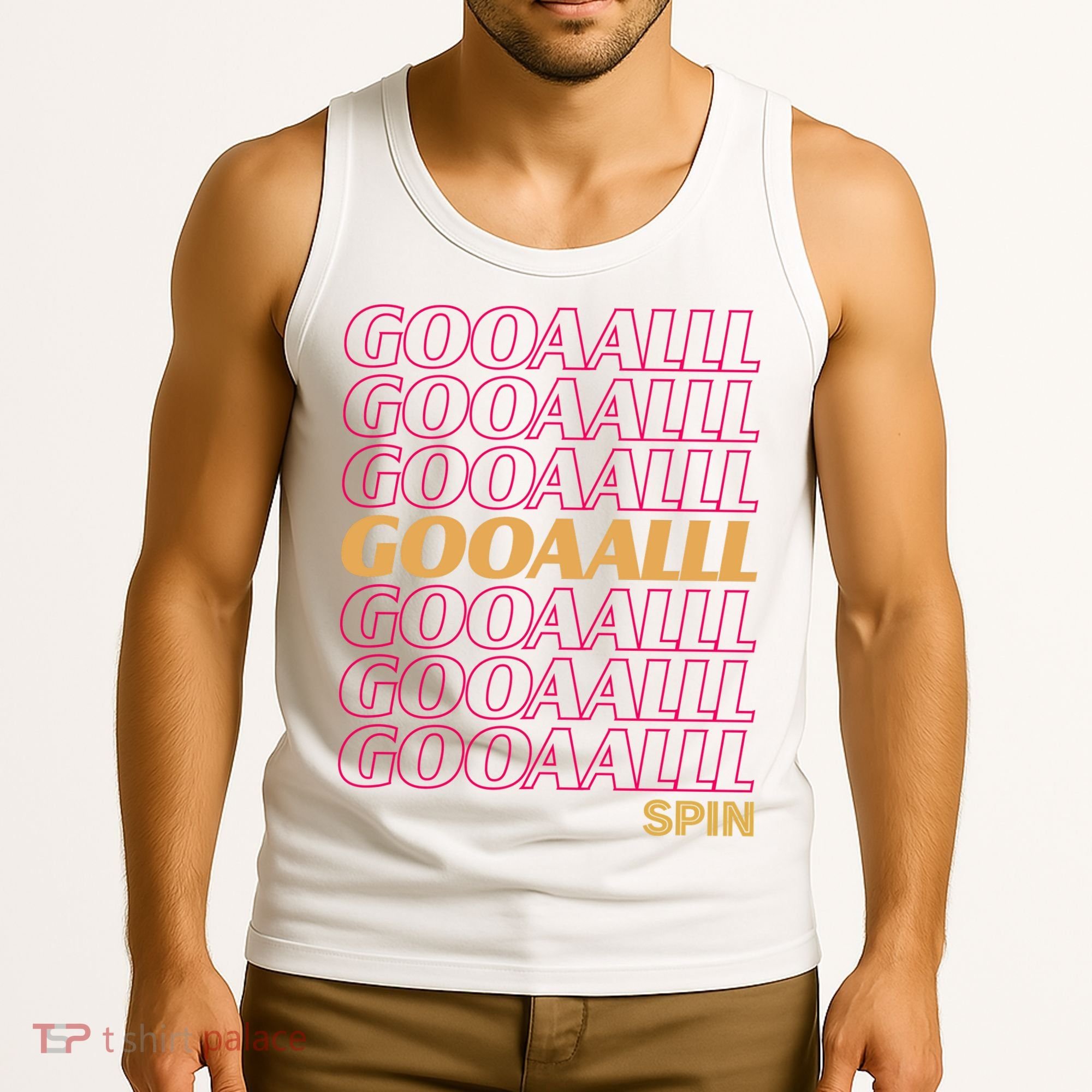 Gooalll Spin Soccer Fan Goal Tank Top