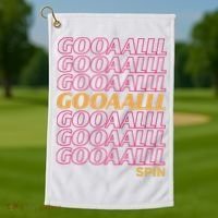 Gooalll Spin Soccer Fan Goal Golf Towel thumb 1
