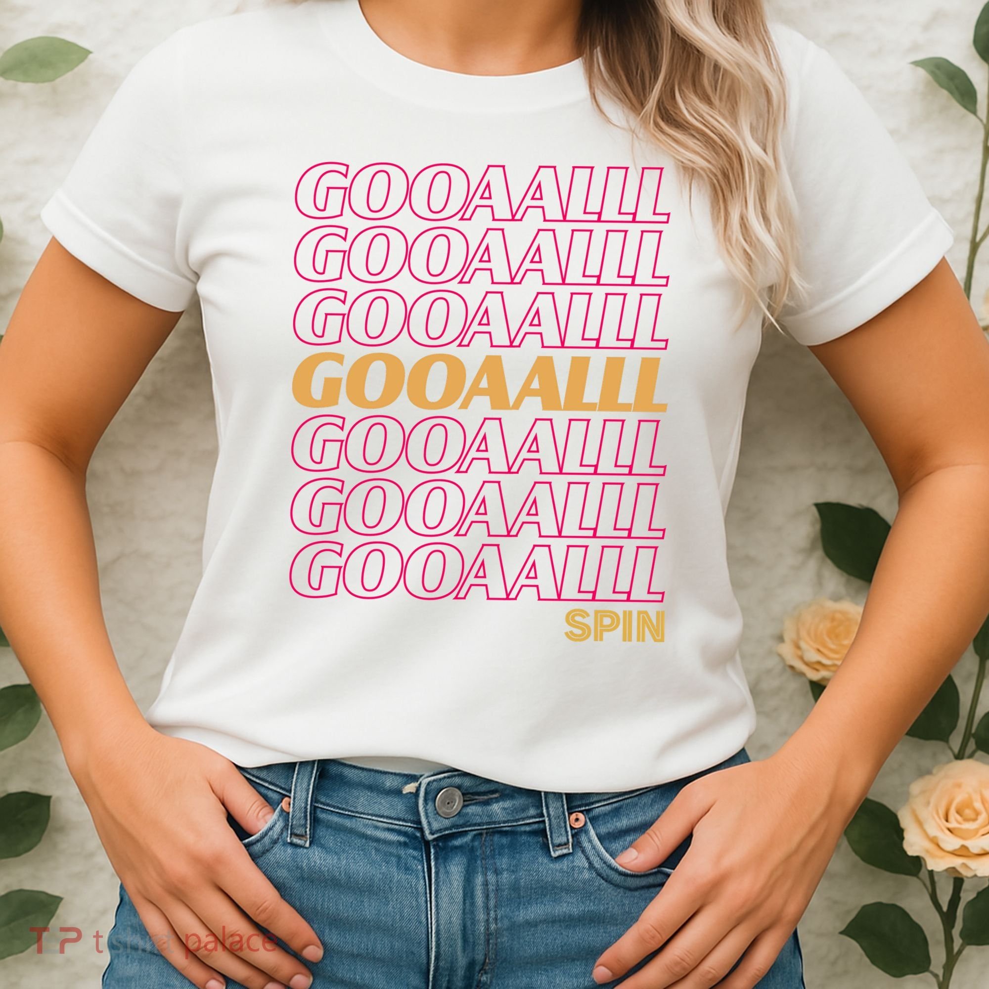 Gooalll Spin Soccer Fan Goal Women's T-Shirt