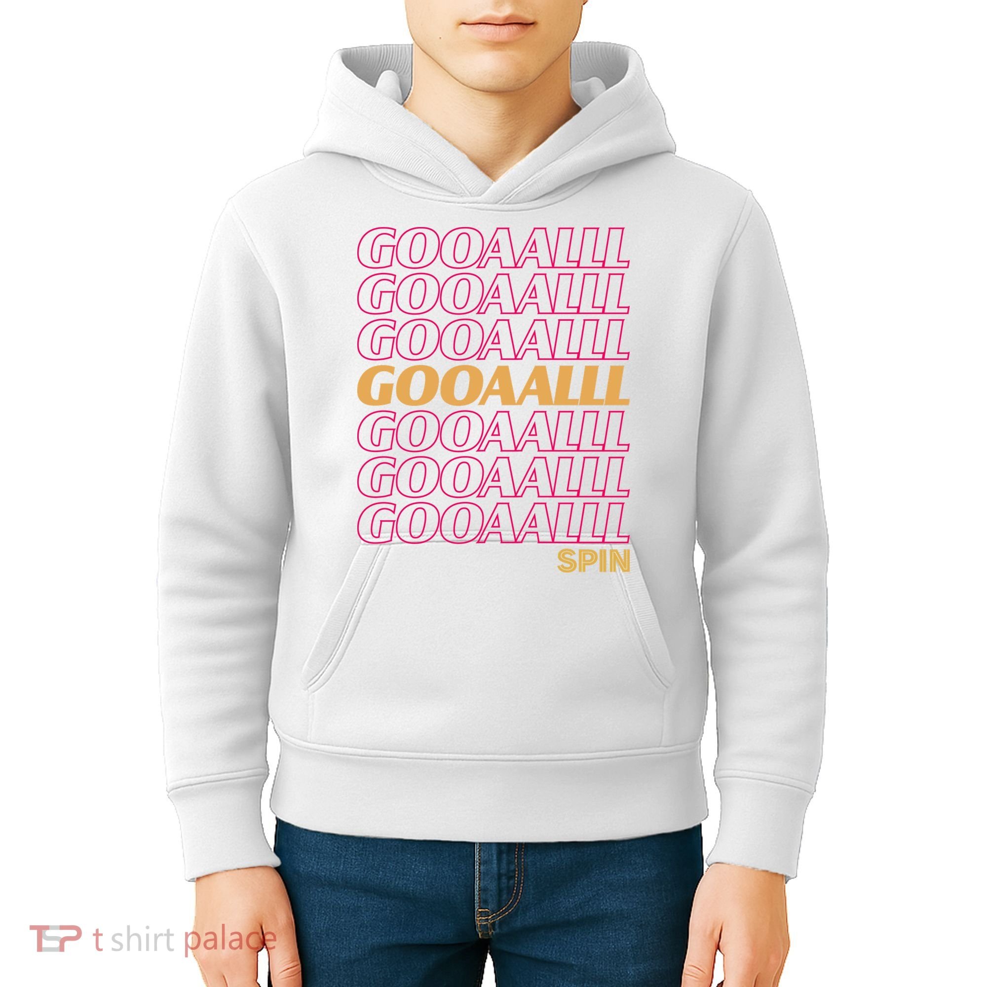 Gooalll Spin Soccer Fan Goal Kids Hoodie