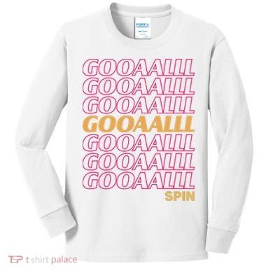 Gooalll Spin Soccer Fan Goal Kids Long Sleeve Shirt