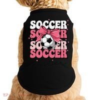 Groovy Soccer Sister Coquette Bow Soccer Gift Doggie Tank thumb 0