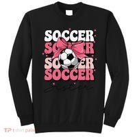 Groovy Soccer Sister Coquette Bow Soccer Gift Sweatshirt thumb 0