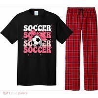 Groovy Soccer Sister Coquette Bow Soccer Gift Pajama Set thumb 0