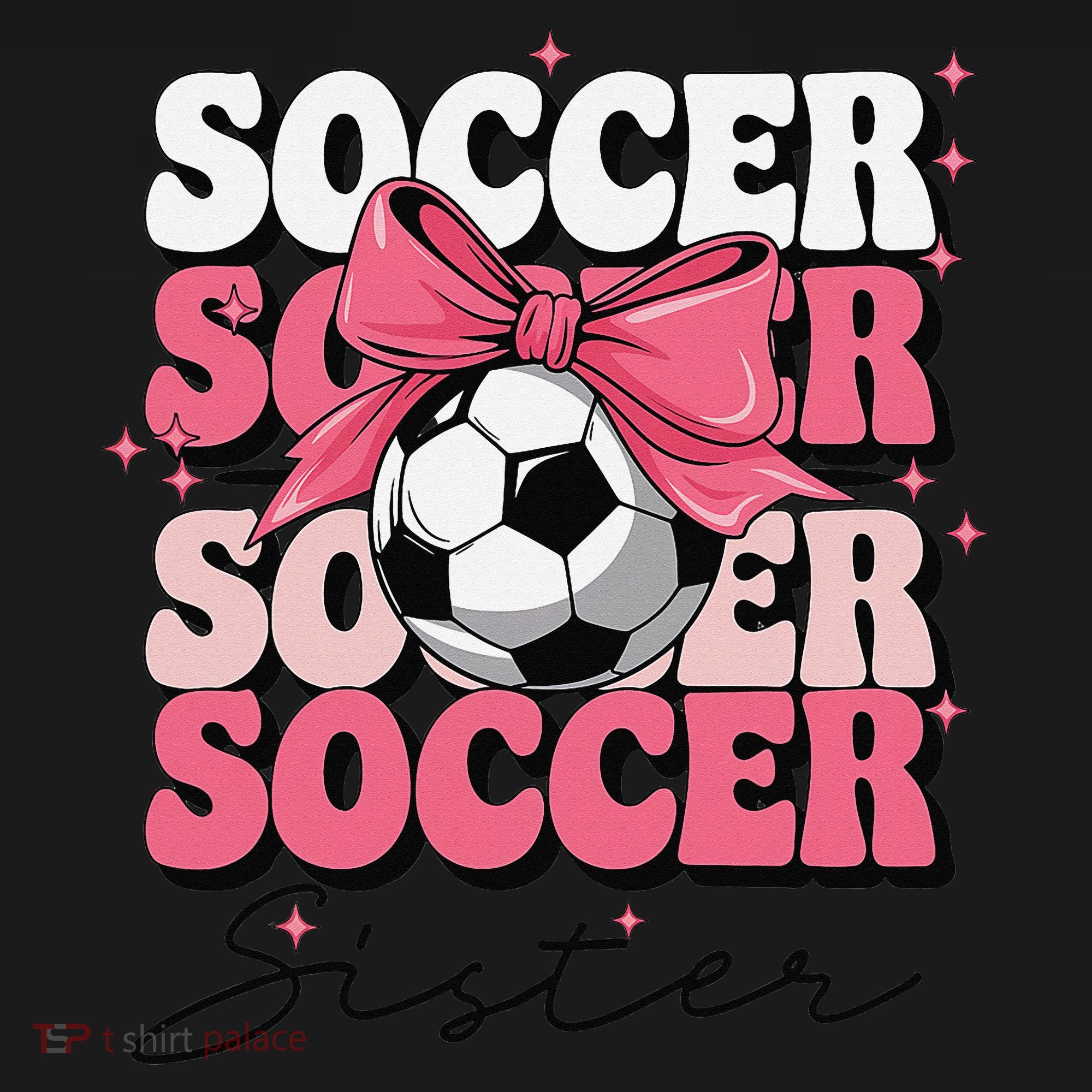Groovy Soccer Sister Coquette Bow Soccer Gift Women's Hoodie