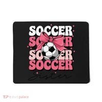 Groovy Soccer Sister Coquette Bow Soccer Gift Mousepad thumb 0