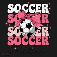 Groovy Soccer Sister Coquette Bow Soccer Gift Ornament thumb 1
