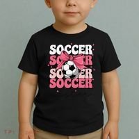 Groovy Soccer Sister Coquette Bow Soccer Gift Toddler T-Shirt thumb 2