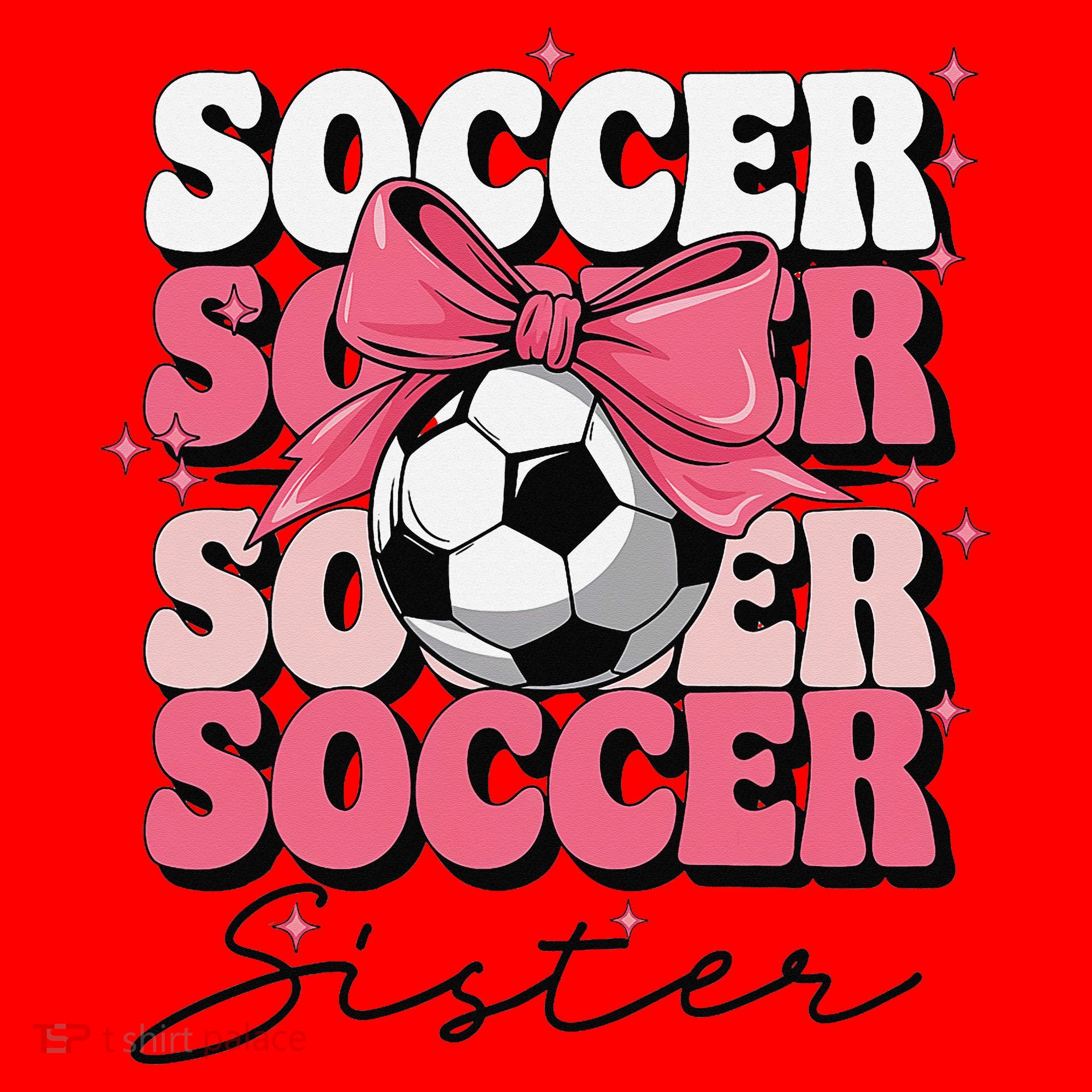 Groovy Soccer Sister Coquette Bow Soccer Gift Santa Hat