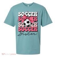 Groovy Soccer Sister Coquette Bow Soccer Gift Sueded Cloud Jersey T-Shirt thumb 0