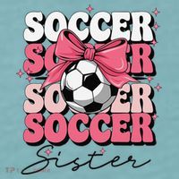 Groovy Soccer Sister Coquette Bow Soccer Gift Sueded Cloud Jersey T-Shirt thumb 2