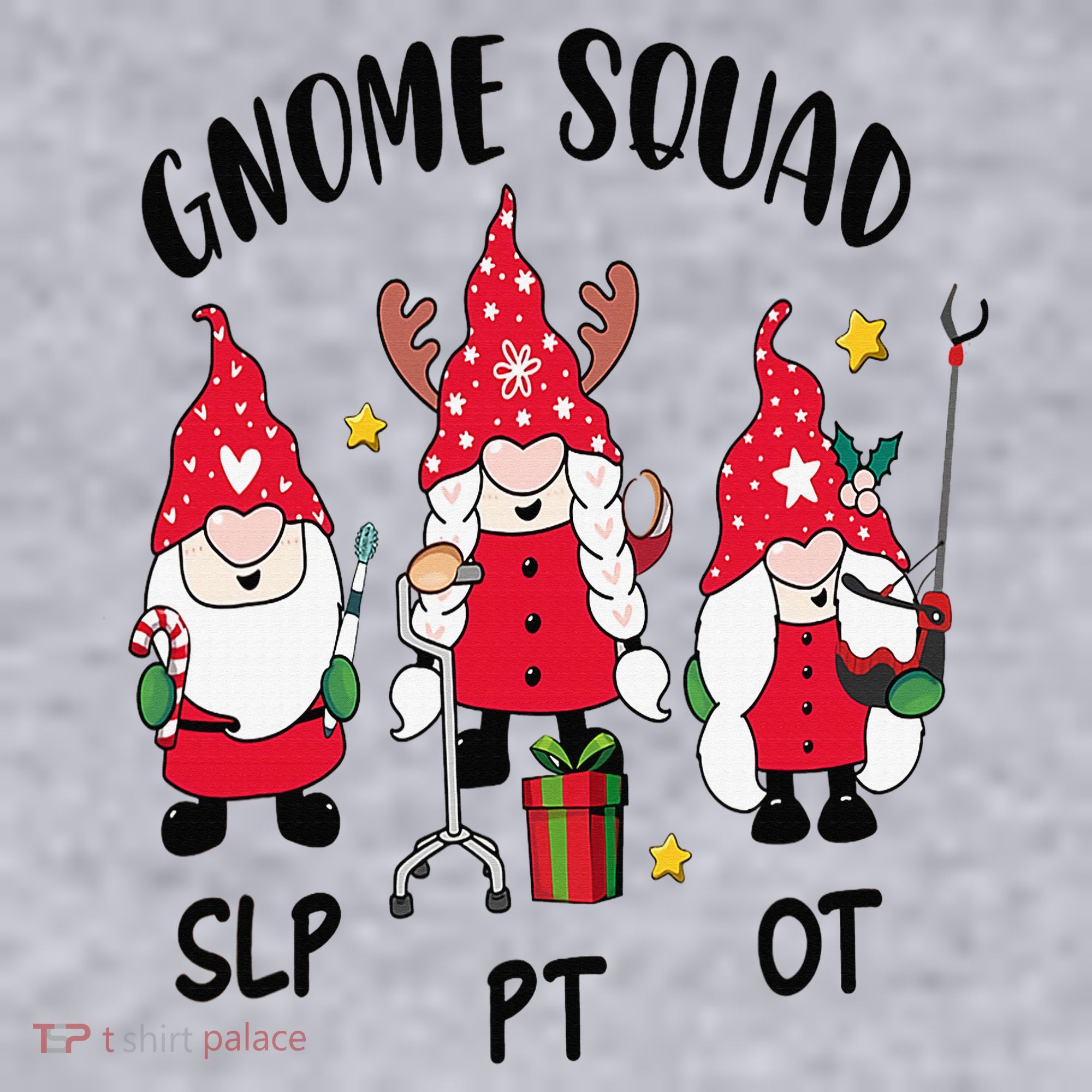Gnome Squad SLP OT PT Christmas Team Occupational Therapist Women's Sweatshirt