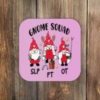 Gnome Squad SLP OT PT Christmas Team Occupational Therapist Coaster thumb 0
