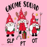 Gnome Squad SLP OT PT Christmas Team Occupational Therapist Coaster thumb 2