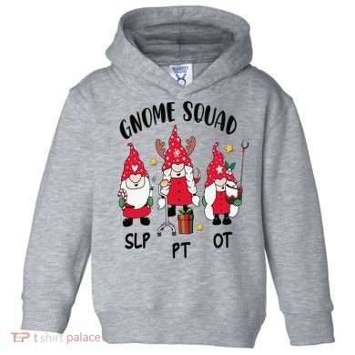 Gnome Squad SLP OT PT Christmas Team Occupational Therapist Toddler Hoodie