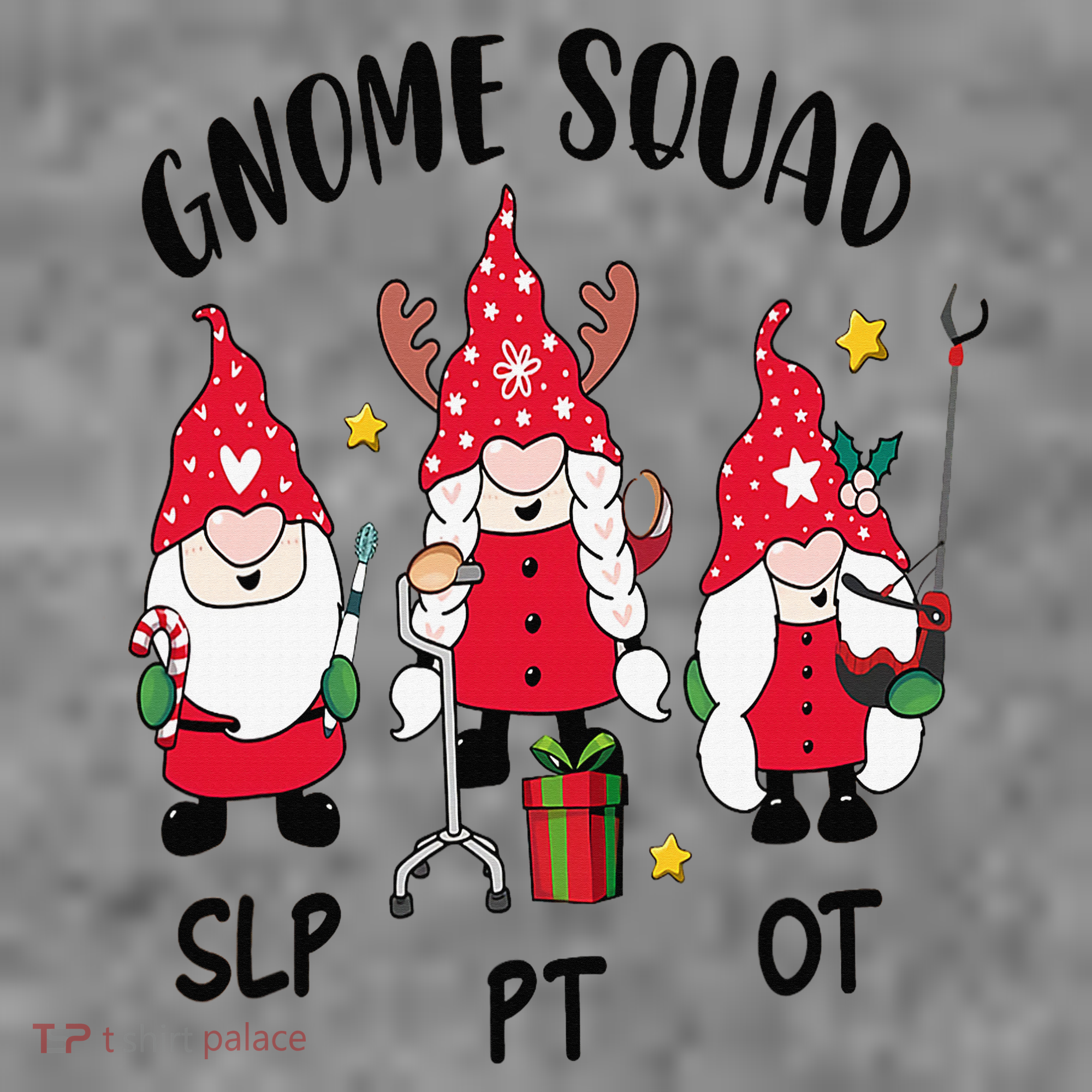 Gnome Squad SLP OT PT Christmas Team Occupational Therapist Toddler Hoodie