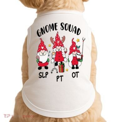 Gnome Squad SLP OT PT Christmas Team Occupational Therapist Doggie Tank