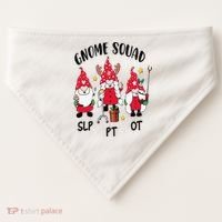 Gnome Squad SLP OT PT Christmas Team Occupational Therapist USA-Made Doggie Bandana thumb 0