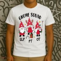 Gnome Squad SLP OT PT Christmas Team Occupational Therapist T-Shirt thumb 3