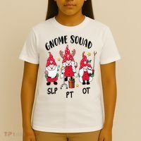 Gnome Squad SLP OT PT Christmas Team Occupational Therapist T-Shirt thumb 4