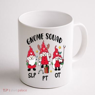 Gnome Squad SLP OT PT Christmas Team Occupational Therapist Coffee Mug back