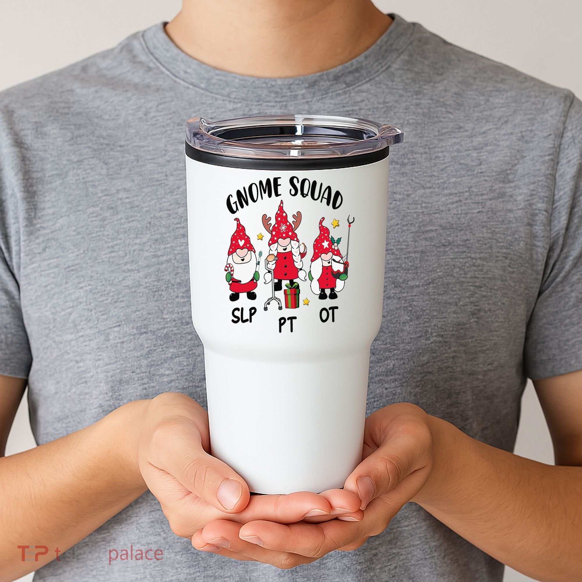 Gnome Squad SLP OT PT Christmas Team Occupational Therapist Tumbler