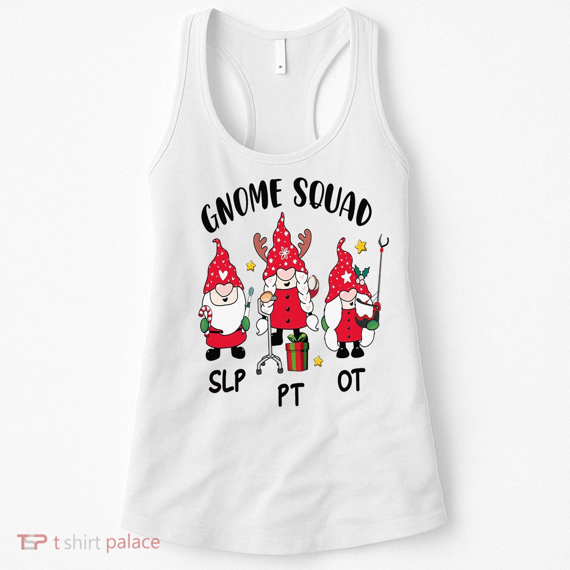 Gnome Squad SLP OT PT Christmas Team Occupational Therapist Women's Tank Top