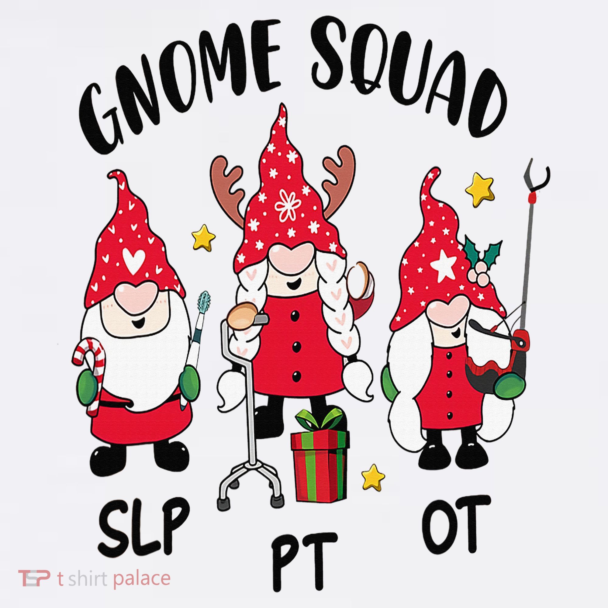 Gnome Squad SLP OT PT Christmas Team Occupational Therapist Women's Tank Top