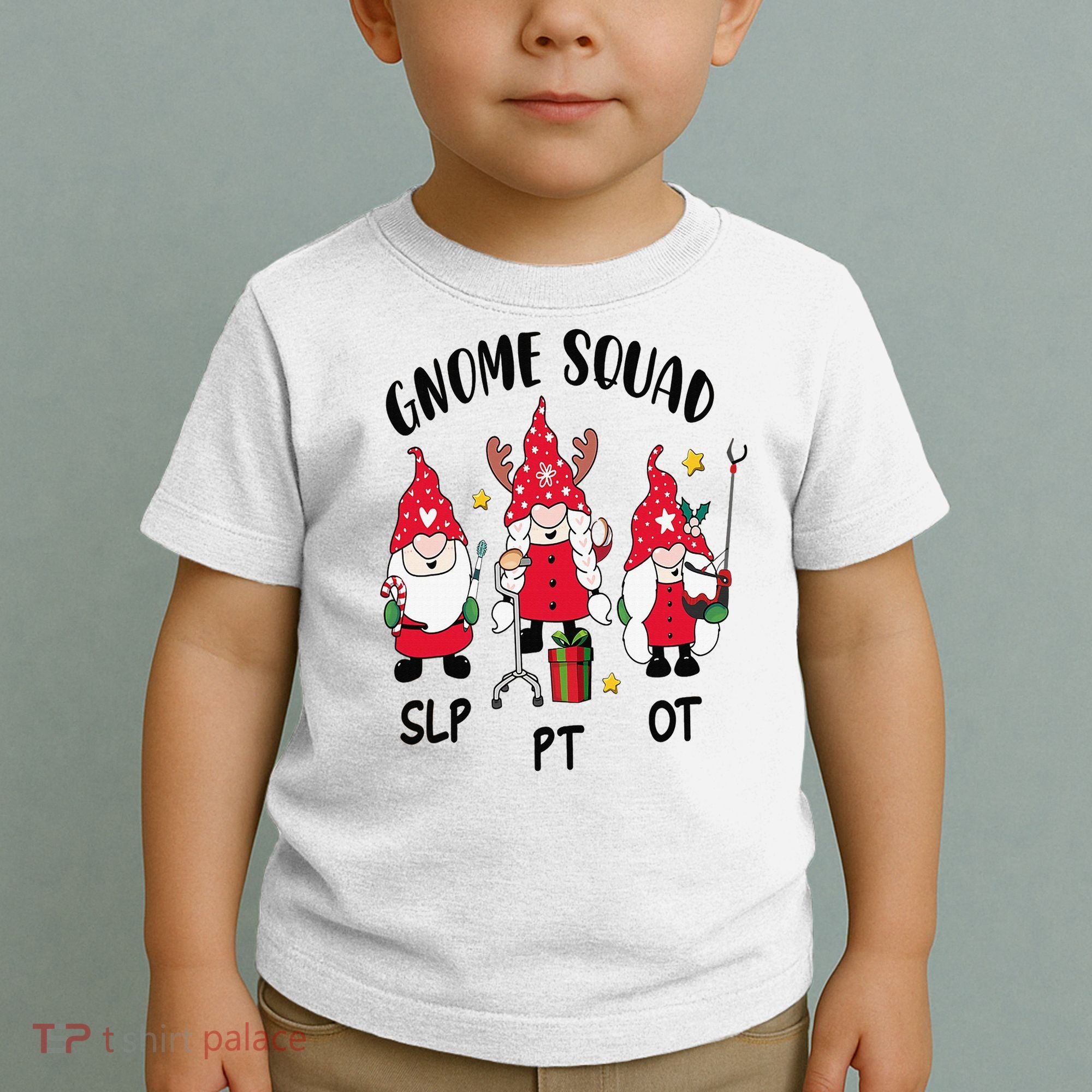 Gnome Squad SLP OT PT Christmas Team Occupational Therapist Toddler T-Shirt