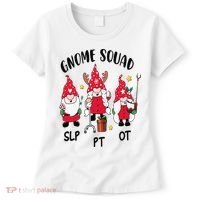 Gnome Squad SLP OT PT Christmas Team Occupational Therapist Women's T-Shirt thumb 0
