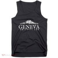 Geneva Switzerland  Swiss Alps Mountain Tank Top thumb 0