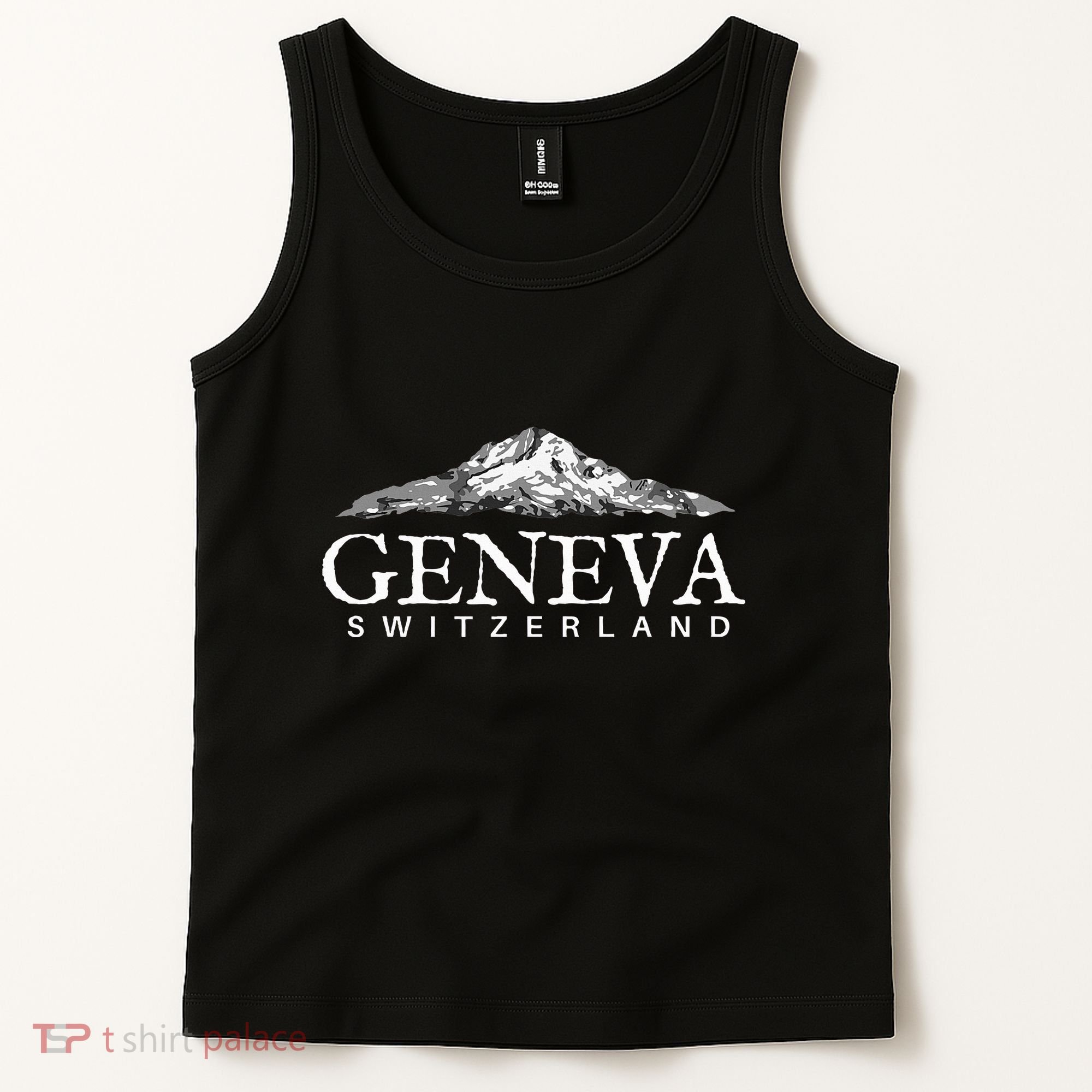 Geneva Switzerland  Swiss Alps Mountain Tank Top