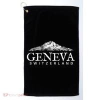 Geneva Switzerland  Swiss Alps Mountain Golf Towel thumb 0
