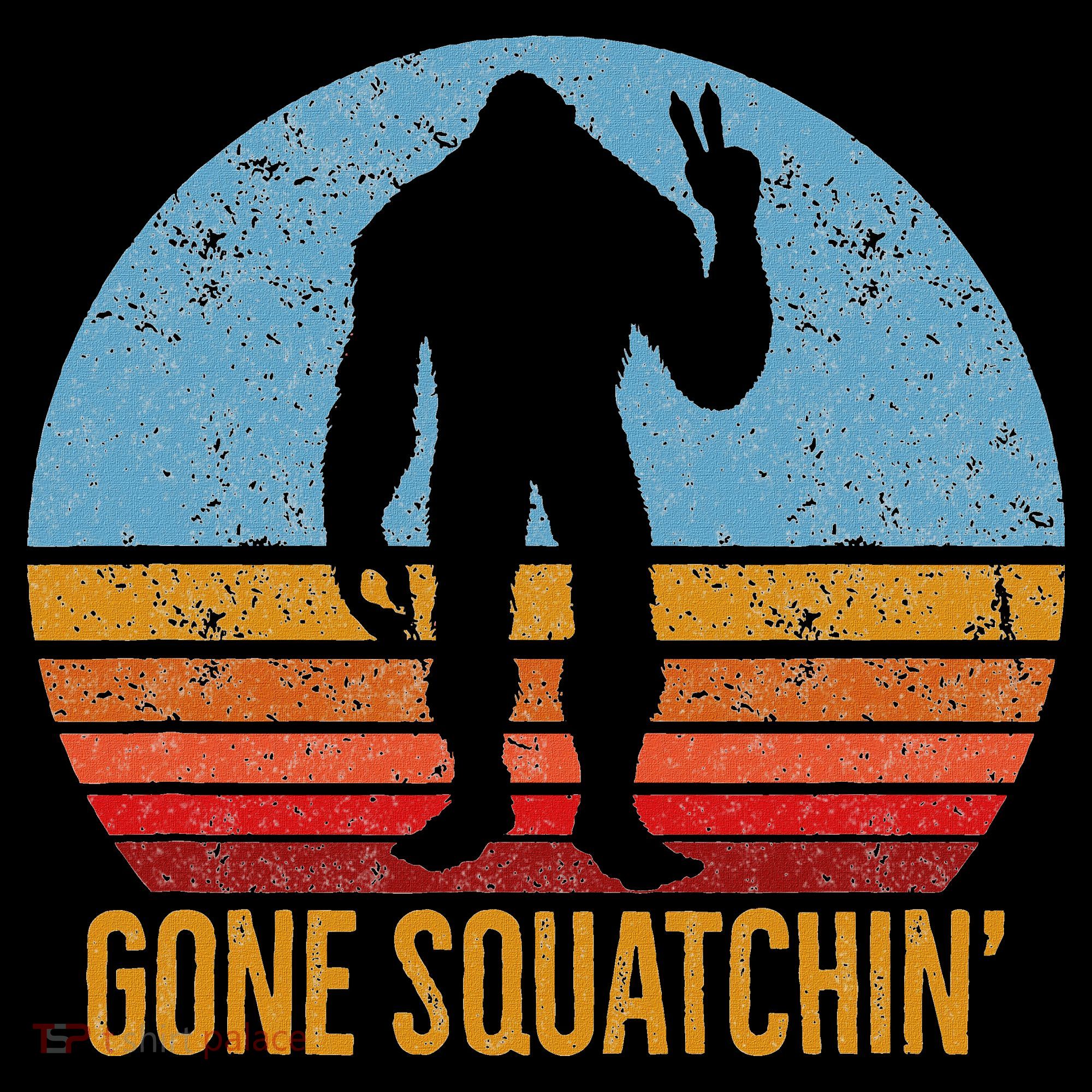  Gone Squatchin Sasquatch Peace Doggie Tank