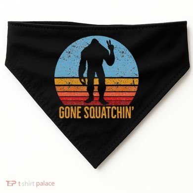  Gone Squatchin Sasquatch Peace USA-Made Doggie Bandana