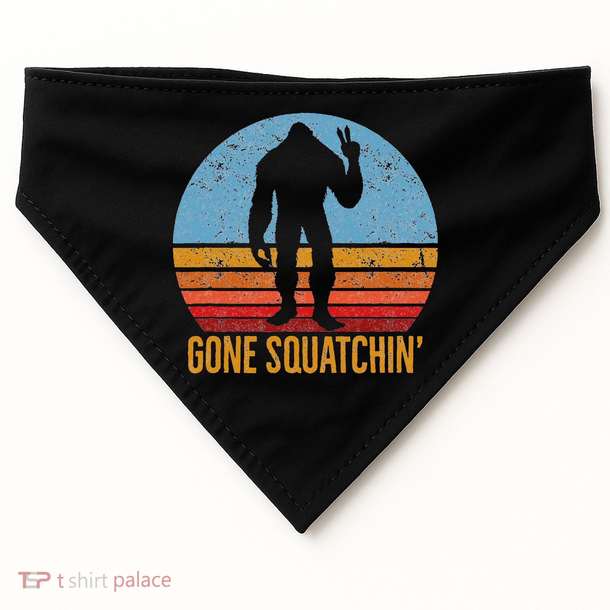  Gone Squatchin Sasquatch Peace USA-Made Doggie Bandana
