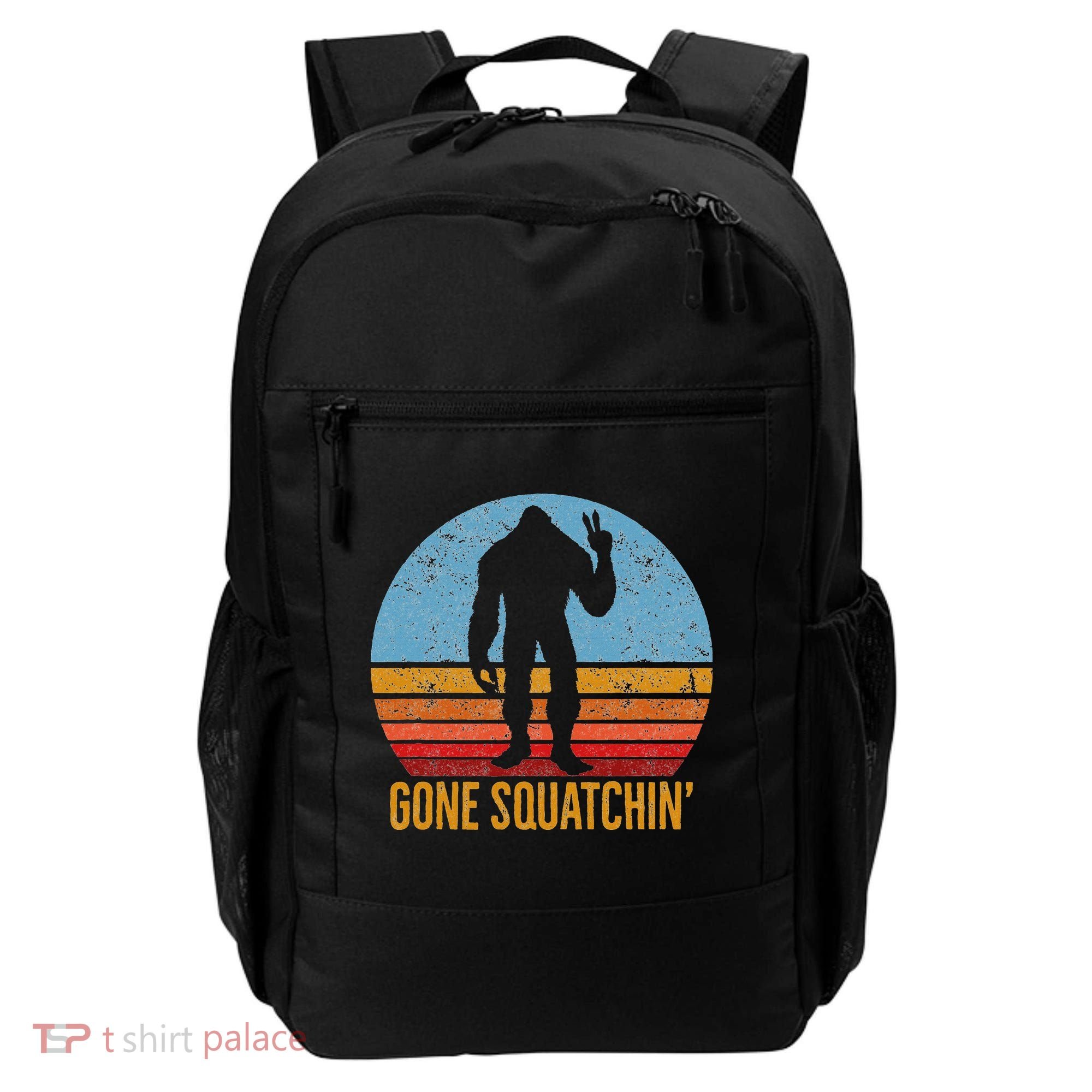  Gone Squatchin Sasquatch Peace Backpack