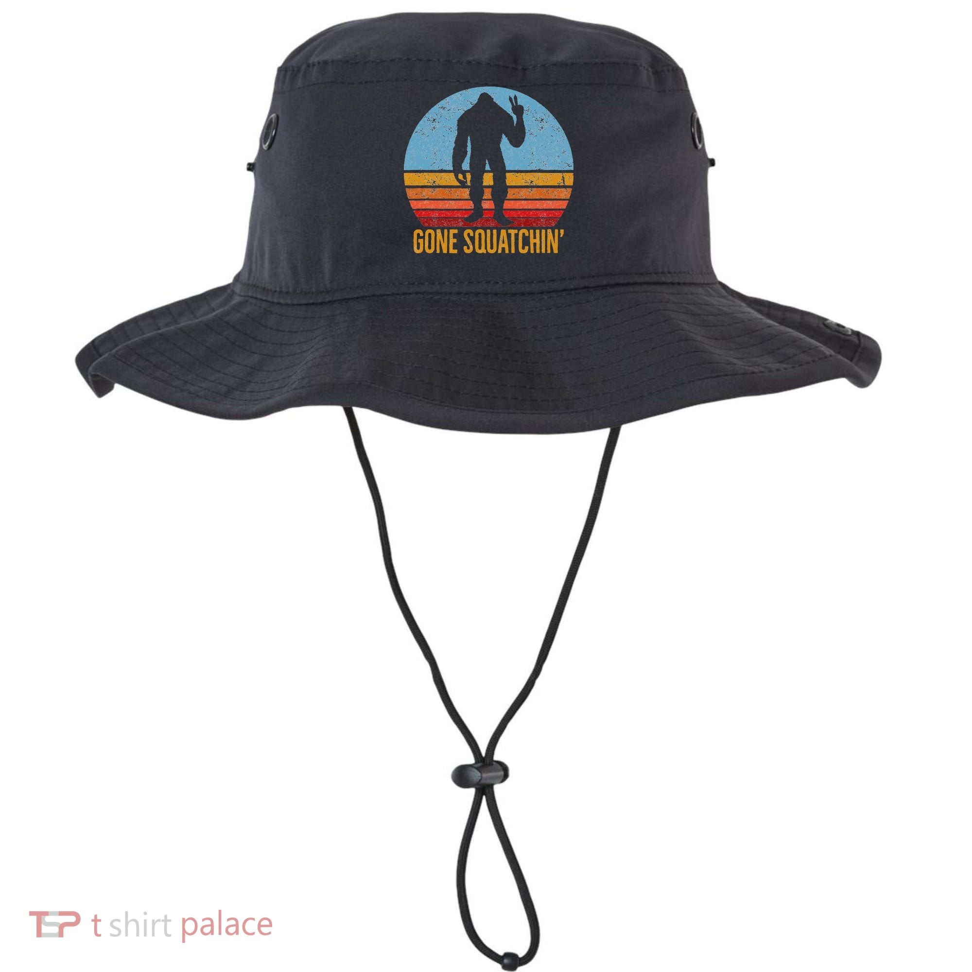  Gone Squatchin Sasquatch Peace Bucket Hat