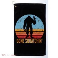  Gone Squatchin Sasquatch Peace Golf Towel thumb 0