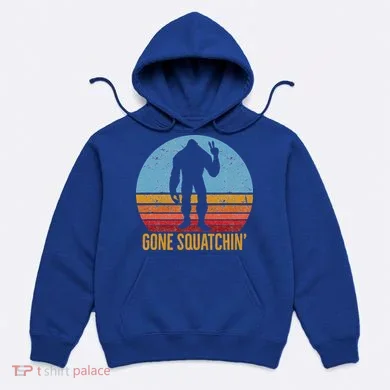  Gone Squatchin Sasquatch Peace Hoodie